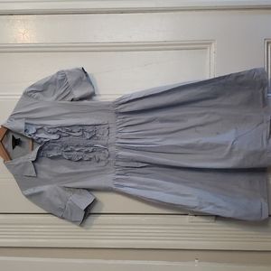 Moda International Blue striped vintage style A-line dress 8